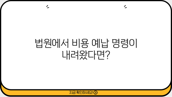개인회생 비용 예납 명령, 궁금한 점 해결! | 개인회생, 비용, 법원, 절차, 팁