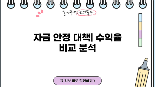 자금 안정 대책| 수익율 비교 분석