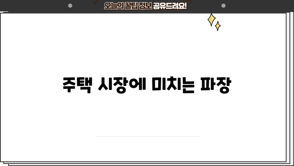 주택 시장에 미치는 파장