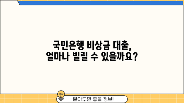 국민은행 비상금 대출 상환 조건, 금리, 후기 한눈에 보기 | 비상금, 대출, 상환, 금리, 후기