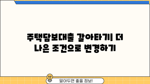 주택담보대출 금리 비교 & 갈아타기 가이드| 20년, 25년, 35년, 50년까지 | 은행별 금리, DSR, 생활안정자금, 아파트 매매 순서