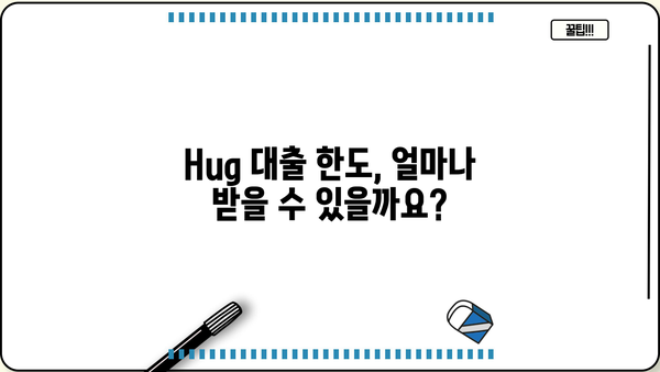 Hug 대출 한도 알아보기| 최대 얼마까지 가능할까요? | Hug 대출, 한도 계산, 신용등급