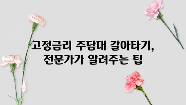주택담보대출 고정금리 LTV95% 주담대 갈아타기 조건 완벽 정리 | 주담대, 갈아타기, 고정금리, LTV, 조건, 전문가 팁
