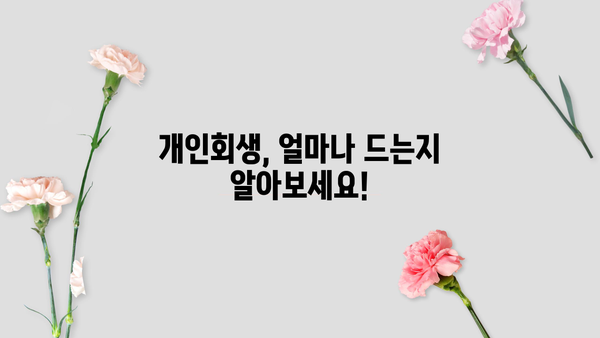 개인회생 비용, 얼마나 들까요? | 변호사 선임 비용, 법원 비용, 성공 가능성까지!