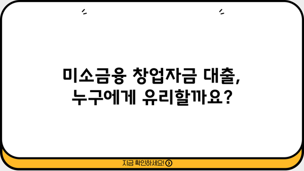 미소금융 창업자금 대출 신청 가이드| 단계별 방법과 난이도 분석 | 창업 지원, 사업 자금, 대출 조건, 성공 전략