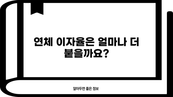 대출 연체 5일, 뭐가 달라질까요? | 연체 기준, 이자율, 신용점수 변화, 해결 방안