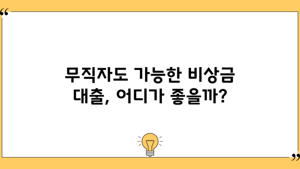 무직자 비상금 대출, 어디서 받아야 할까? | 우리카뱅, 핀크, SBI 조건 비교 및 추천