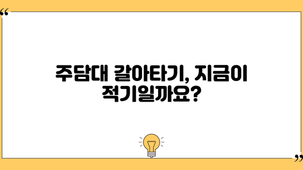 주담대 갈아타기 꿀팁| 20년, 30년, 50년 전세보증금반환대출, 아파트 매매잔금 한도까지 완벽 정복! | 주택담보대출, 갈아타기, 전세자금, 매매잔금, 한도, 금리 비교