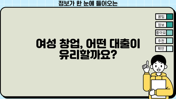 여성 창업 성공의 지름길! 대출 종류별 신청 요건 완벽 가이드 | 여성 창업, 사업 자금, 대출 정보, 신청 방법