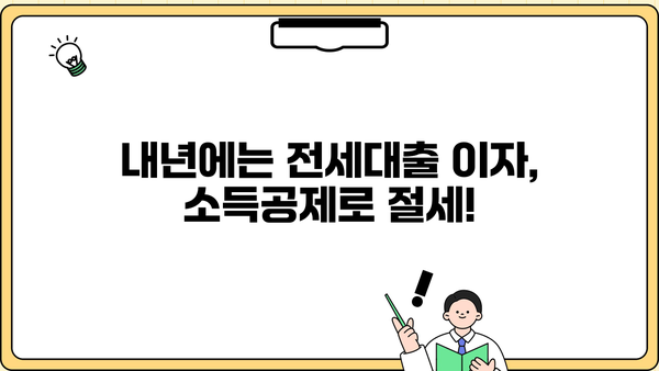 연말정산 꿀팁| 전세대출 이자, 소득공제로 돌려받자! | 주택임차차입금 원리금 상환액 공제, 절세 가이드