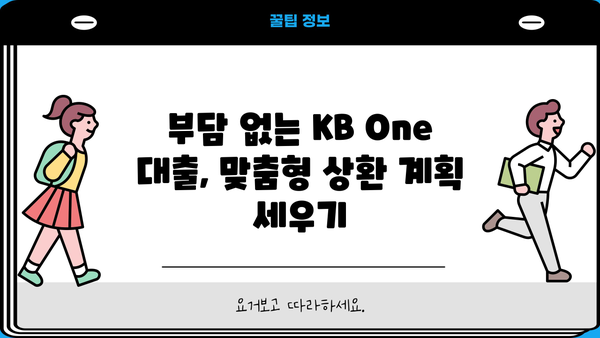 KB One 대출 상품 비교 분석| 나에게 맞는 최적의 조건 찾기 | 금리 비교, 한도, 부담 없는 대출