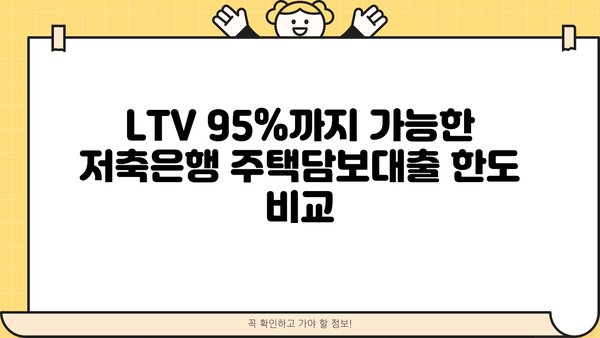 저축은행 주택담보대출 금리 비교| 개인사업자, 보험사, LTV 95% 한도 추가, 이자 정리 | 주택담보대출, 금리 비교, 개인사업자 대출, 보험사 대출, LTV, 한도 증액