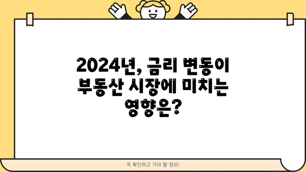 2024년 부동산 시장, 금리 변동은 어떻게? | 부동산 전망, 금리 예측, 투자 전략