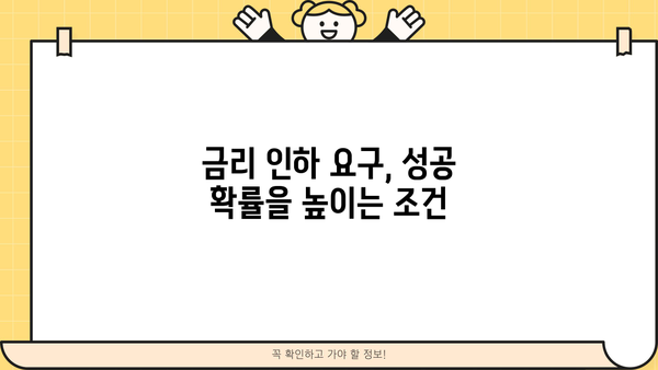 대출 금리 인하 요구, 성공 가능성 높이는 방법 | 금리 인하, 요구권, 대출 조건, 금융 정보