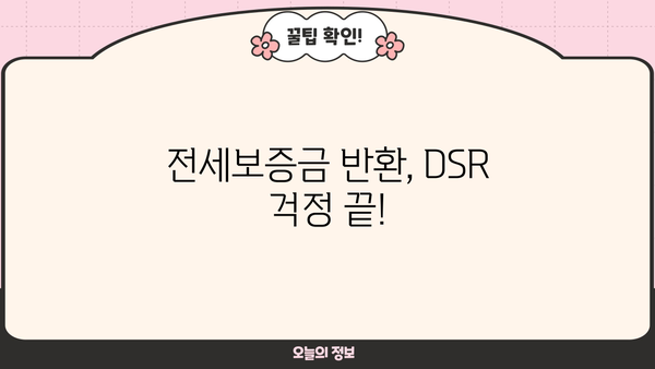 전세보증금반환대출 DSR 걱정 없이! 자금 마련 완벽 가이드 | DSR, 전세 대출, 금융 정보, 부동산 팁