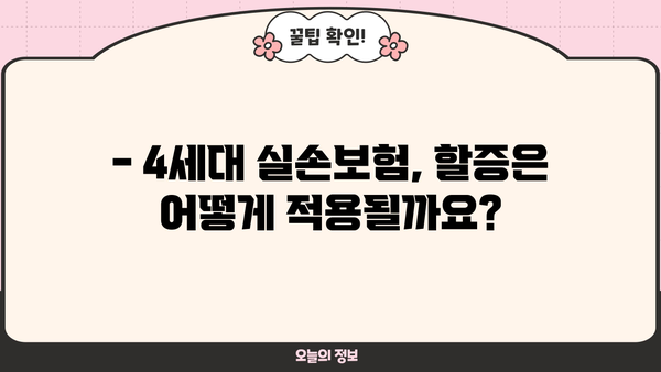 4세대 실손보험, 비급여 부분은 얼마나 될까요? | 진료비, 비용, 할증, 팁