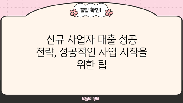 신규 사업자 대출, 금리·한도·조건 완벽 정복! 신청 방법까지 | 사업자대출, 저금리, 한도, 조건, 신청