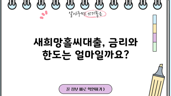 신한은행 새희망홀씨대출, 100bp 금리 인하 혜택 받으세요! | 신청 자격, 금리, 필요 서류, 신청 방법 총정리