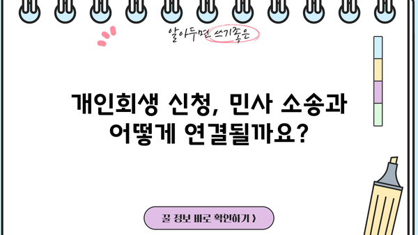 개인회생 신청, 민사 소송과의 연관성| 알아야 할 모든 것 | 개인회생, 민사, 파산, 채무, 법률
