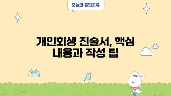 개인회생 진술서 작성 완벽 가이드 | 채무 탕감, 성공적인 개인회생 신청