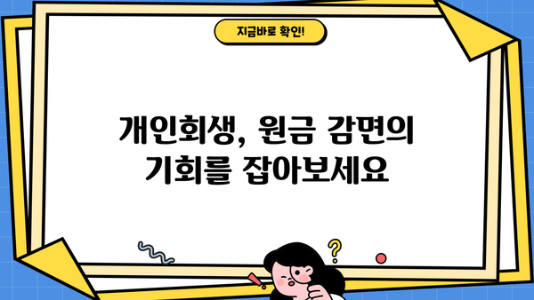 개인회생 원금 감면 가능성 높이는 방법 |  재정 상황 분석, 변제 계획, 성공 전략