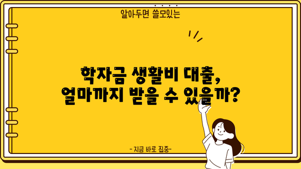 학자금 생활비 대출, 금리·한도·자격조건 완벽 정리 | 대학생, 취업준비생 필수 정보
