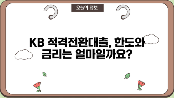 국민은행 KB 적격전환대출 완벽 가이드| 조건, 한도, 금리, 상환 부담 줄이는 방법 | 전환대출, 금리 인하, 대출 상환 팁