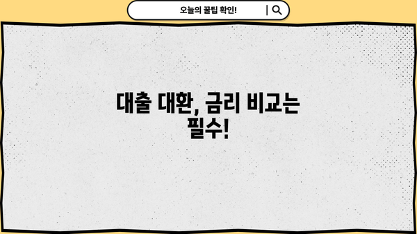 대출 대환, 똑똑하게 알아보자| 뜻, 장점, 그리고 주의 사항 | 대출, 대환, 금리, 비교, 절약