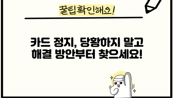 대출 연체로 인한 카드 정지, 이럴 땐 어떻게 해야 할까요? | 카드 연체, 대출 연체, 해결 방안, 카드 정지 해제