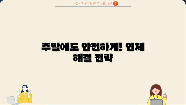 대출 연체 주말, 어떻게 해야 할까요? | 연체 해결, 주말 대응, 대출 상환 팁