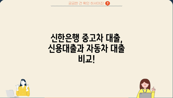 신한은행 중고차 대출 자격 완벽 분석| 금리, 한도, 조건까지! | 중고차 대출, 신용대출, 자동차 대출