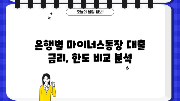 개인사업자 마이너스통장 대출조건| 평가 및 비교 |  금리, 한도, 조건 비교, 신청 가이드